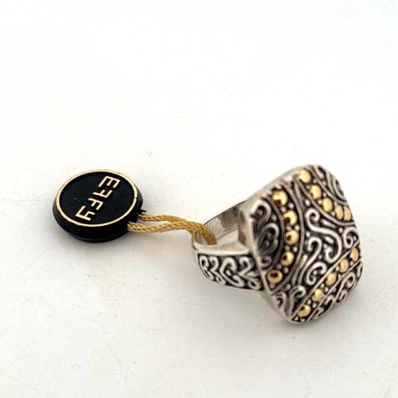 6.5 Jewelry - EFFY 18K gold and 925 Sterling silver ring with tags
